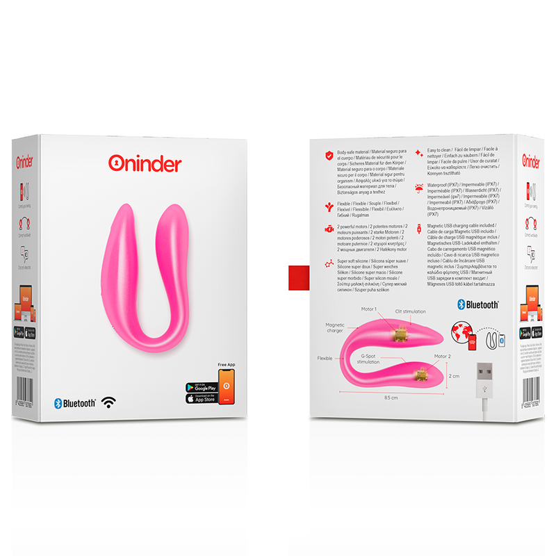 ONINDER - LISBOA PINK G-POINT & CLITORIS STIMULATOR - FREE PINK APP - Amore24