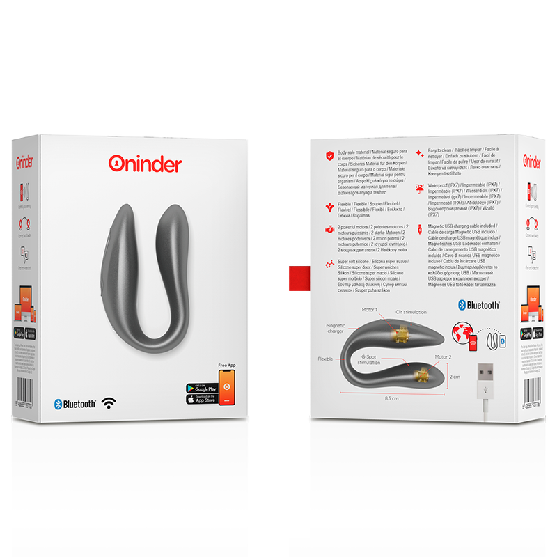 ONINDER - LISBOA PINK G-POINT & CLITORIS STIMULATOR - FREE PINK APP - Amore24