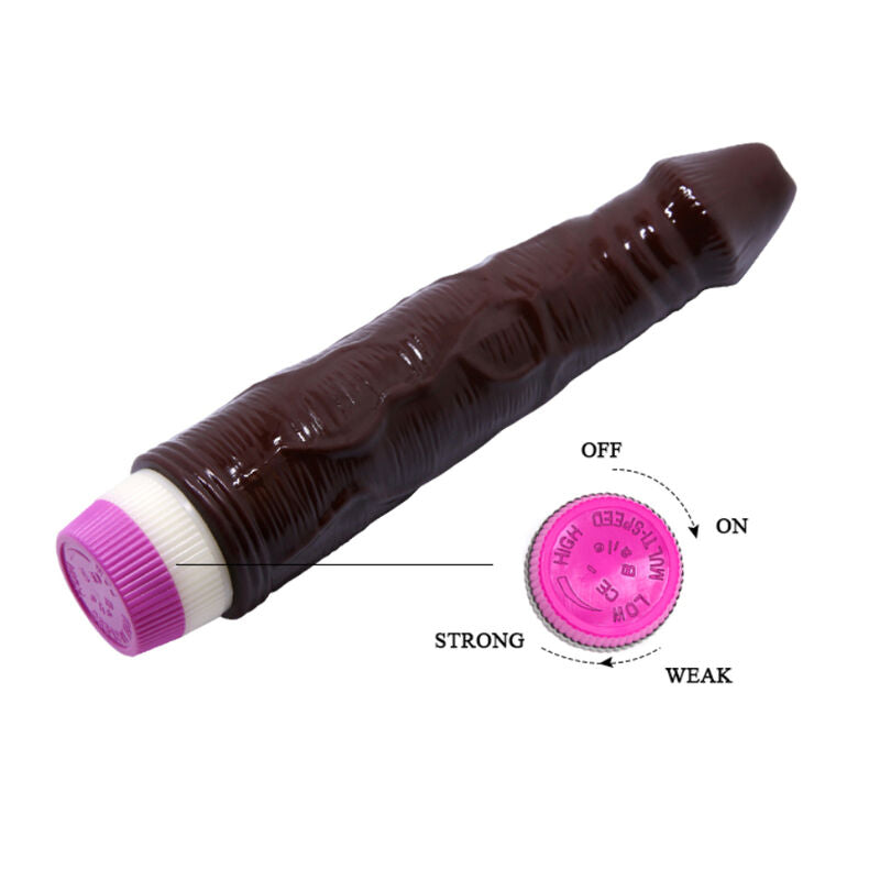 BAILE - WAVES OF PLEASURE VIBRATOR 23 CM BROWN - Amore24