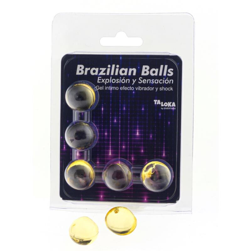 TALOKA - 5 BRAZILIAN BALLS VIBRATING & SHOCK EFFECT EXCITING GEL - Amore24