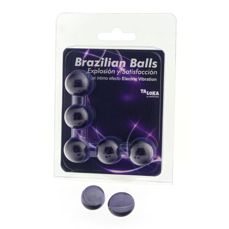 TALOKA - 5 BRAZILIAN BALLS ELECTRIC VIBRATING EFFECT EXCITING GEL - Amore24