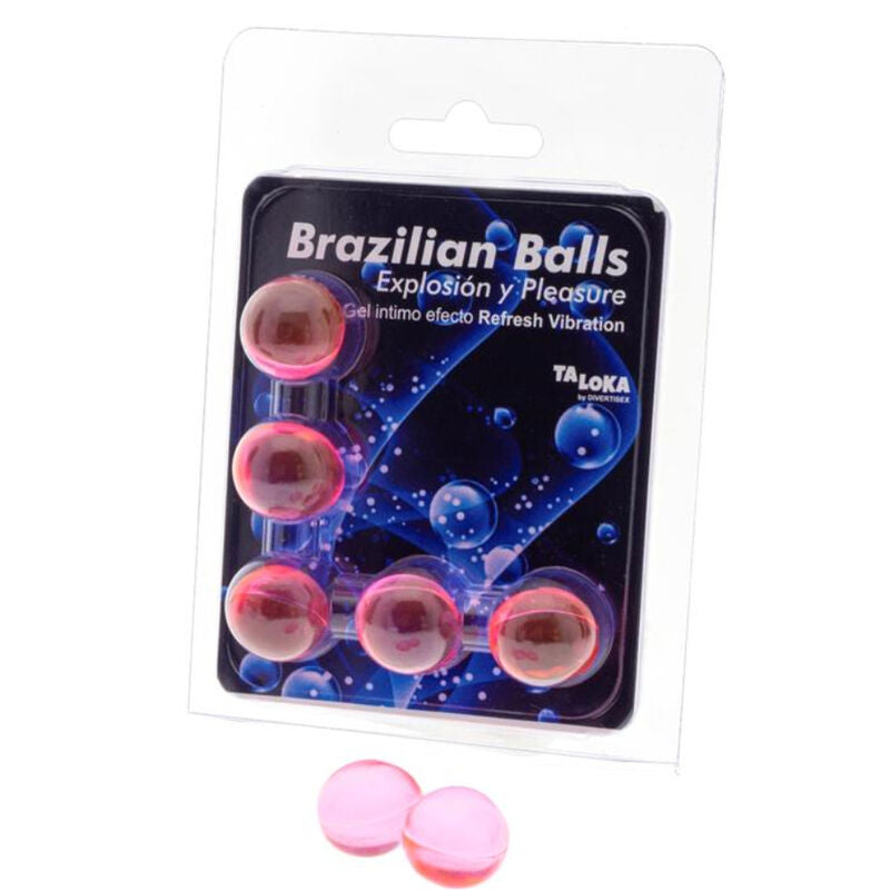 TALOKA - 5 BRAZILIAN BALLS REFRESH VIBRATING EFFECT EXCITING GEL - Amore24