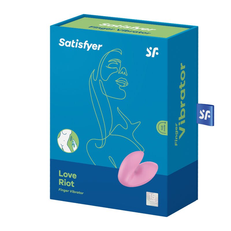 SATISFYER - LOVE RIOT FINGER VIBRATOR PINK - Amore24