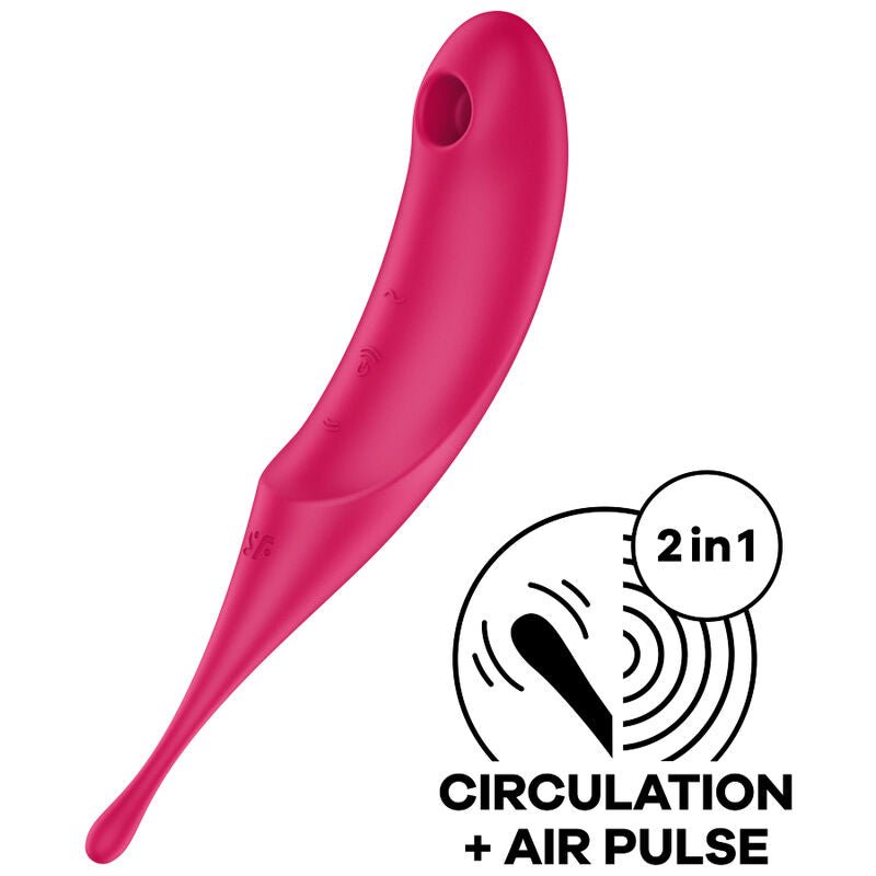 SATISFYER - TWIRLING PRO AIR PULSE STIMULATOR & VIBRATOR BLUE - Amore24
