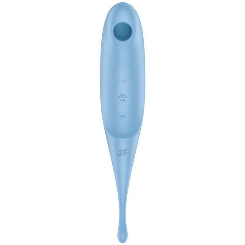 SATISFYER - TWIRLING PRO AIR PULSE STIMULATOR & VIBRATOR BLUE - Amore24