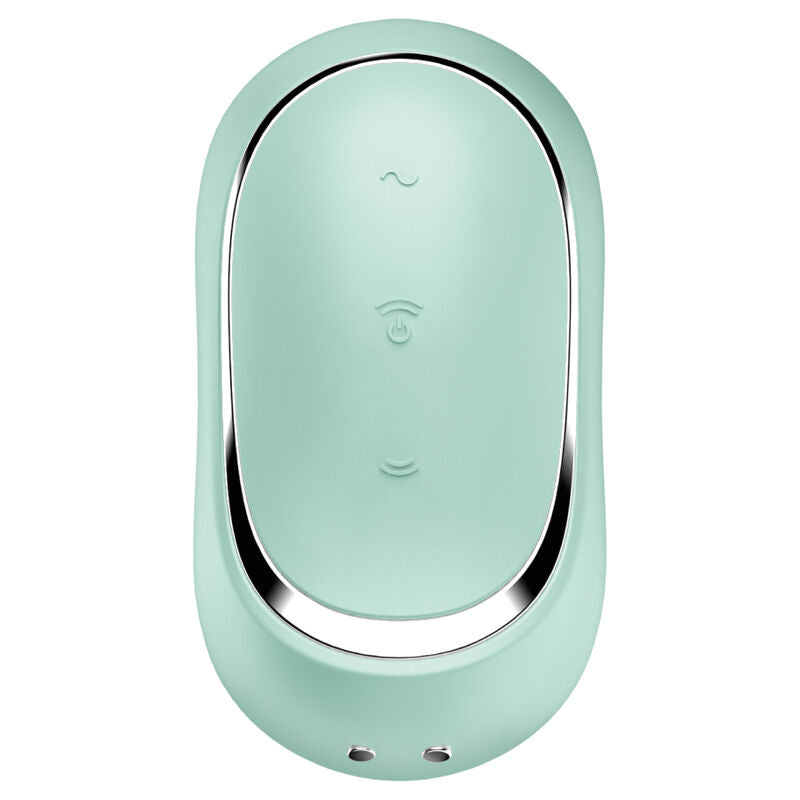 SATISFYER - PRO TO GO 2 DOUBLE AIR PULSE STIMULATOR & VIBRATOR GREEN - Amore24