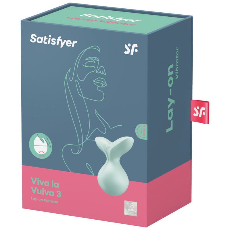 SATISFYER - VIVA LA VULVA 3 LAY-ON VIBRATOR GREEN - Amore24