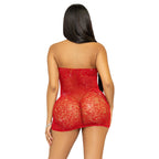 LEG AVENUE - RHINESTONE HALTER MINI DRESS ONE SIZE - WHITE - Amore24