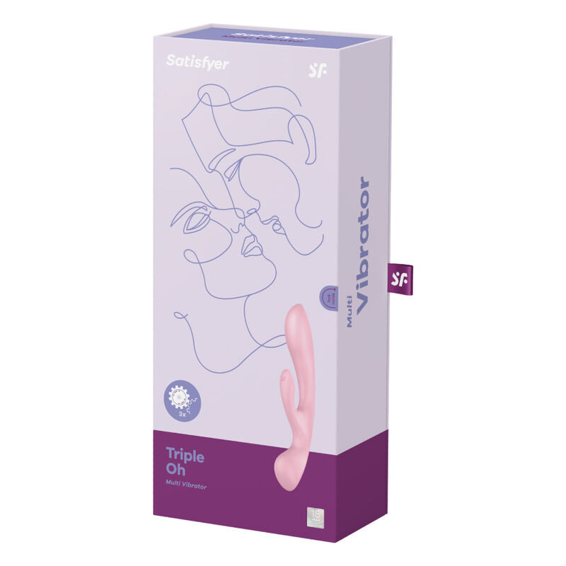 SATISFYER - TRIPLE OH HYBRID VIBRATION BLUE - Amore24