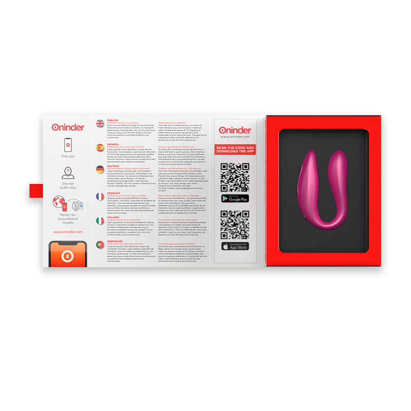 ONINDER - LISBOA PINK G-POINT & CLITORIS STIMULATOR - FREE PINK APP - Amore24