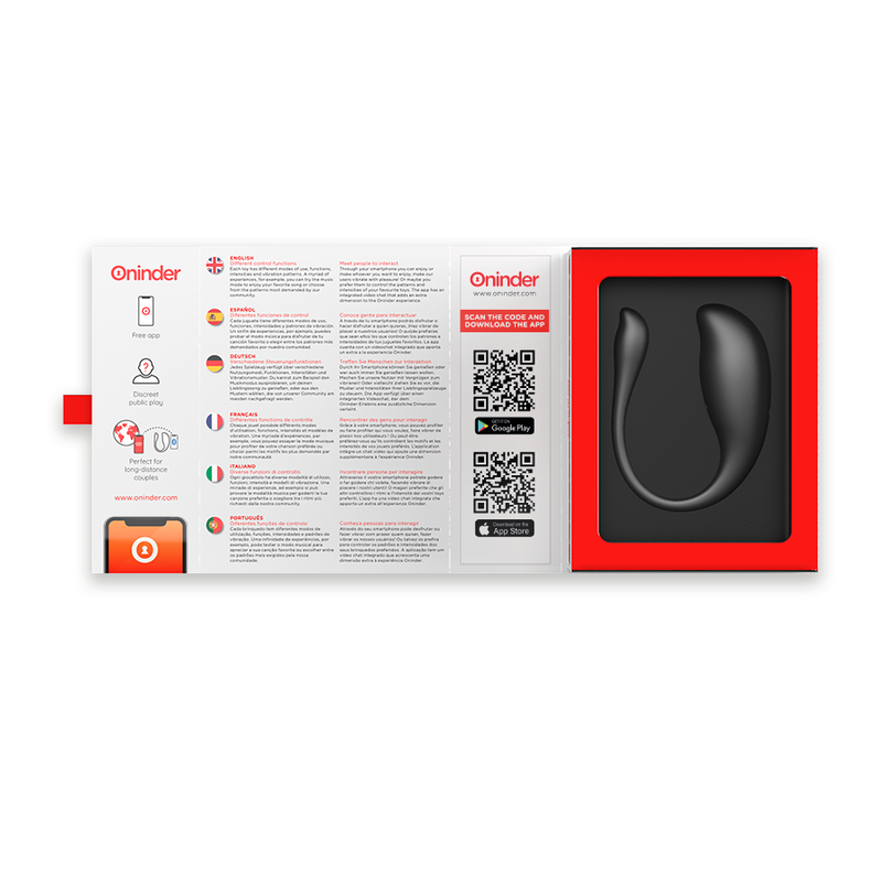 ONINDER - NAIROBI VIBRATING EGG BLACK - FREE APP - Amore24