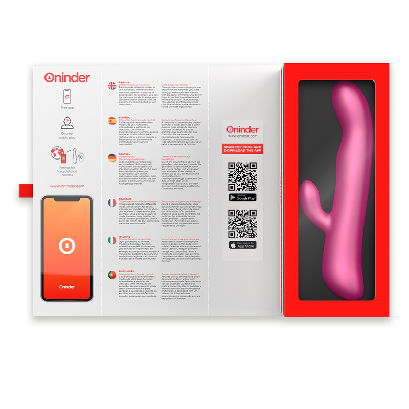 ONINDER - OSLO VIBRATION & ROTATION BLACK - FREE APP - Amore24