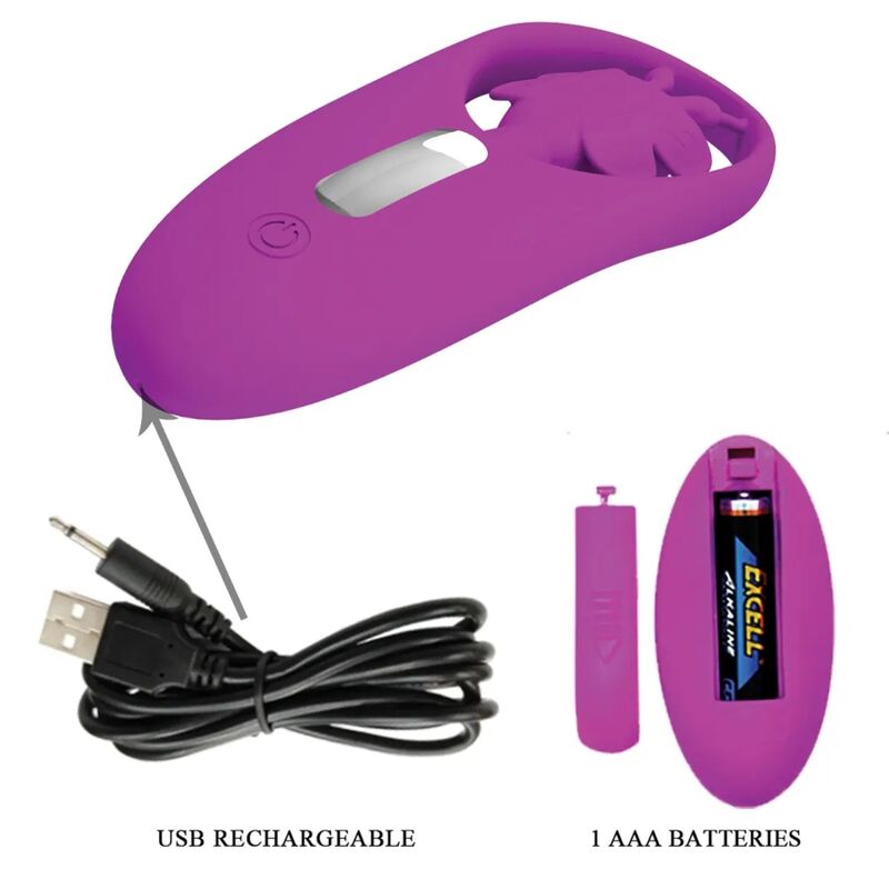 PRETTY LOVE - DANCING BUTTERFLY STIMULATOR FOR PANTIES WITH REMOTE CONTROL LILAC - Amore24