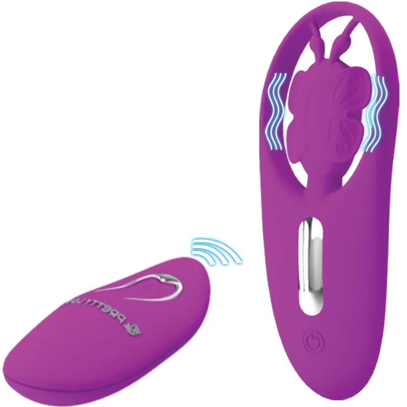 PRETTY LOVE - DANCING BUTTERFLY STIMULATOR FOR PANTIES WITH REMOTE CONTROL LILAC - Amore24