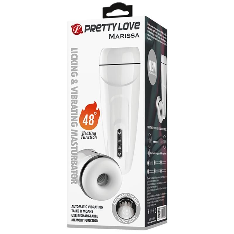 PRETTY LOVE - MARISSA MALE MASTURBATOR VIBRATION. HEAT. VOICE AND SUCTION - Amore24