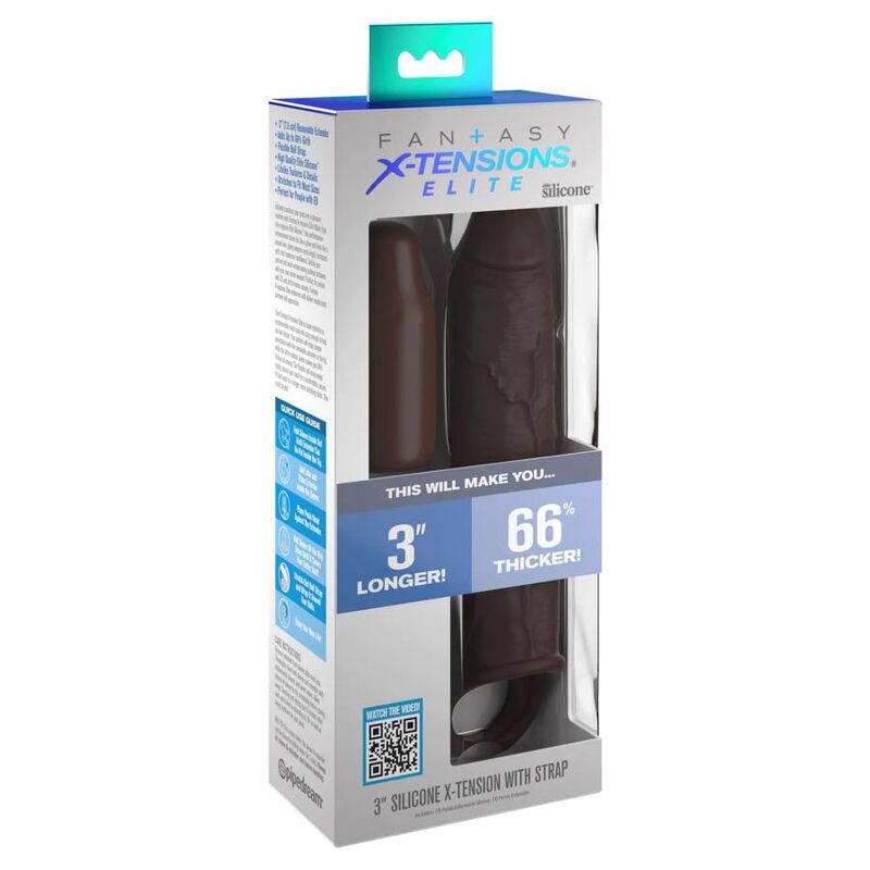 FANTASY X - TENSIONS - PIPEDREAMS EXTENSION W STRAP 17,78 CM BROWN - Amore24