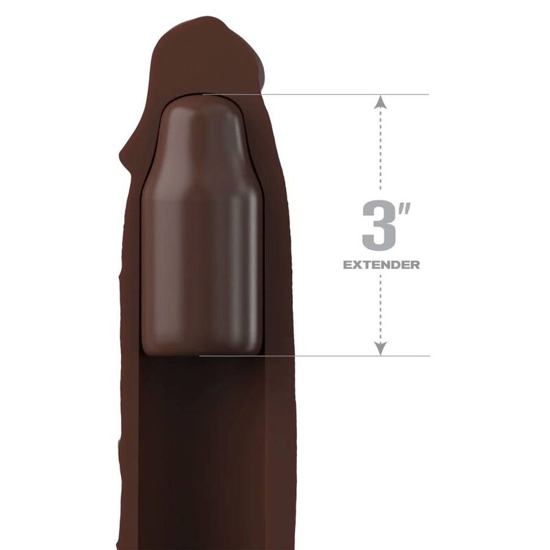 FANTASY X - TENSIONS - PIPEDREAMS SLEEVE 22,86 CM + 7,62 CM PLUG BROWN - Amore24