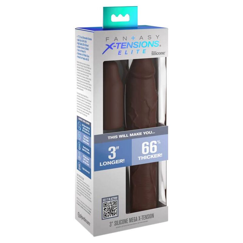 FANTASY X - TENSIONS - PIPEDREAMS SLEEVE 22,86 CM + 7,62 CM PLUG BROWN - Amore24
