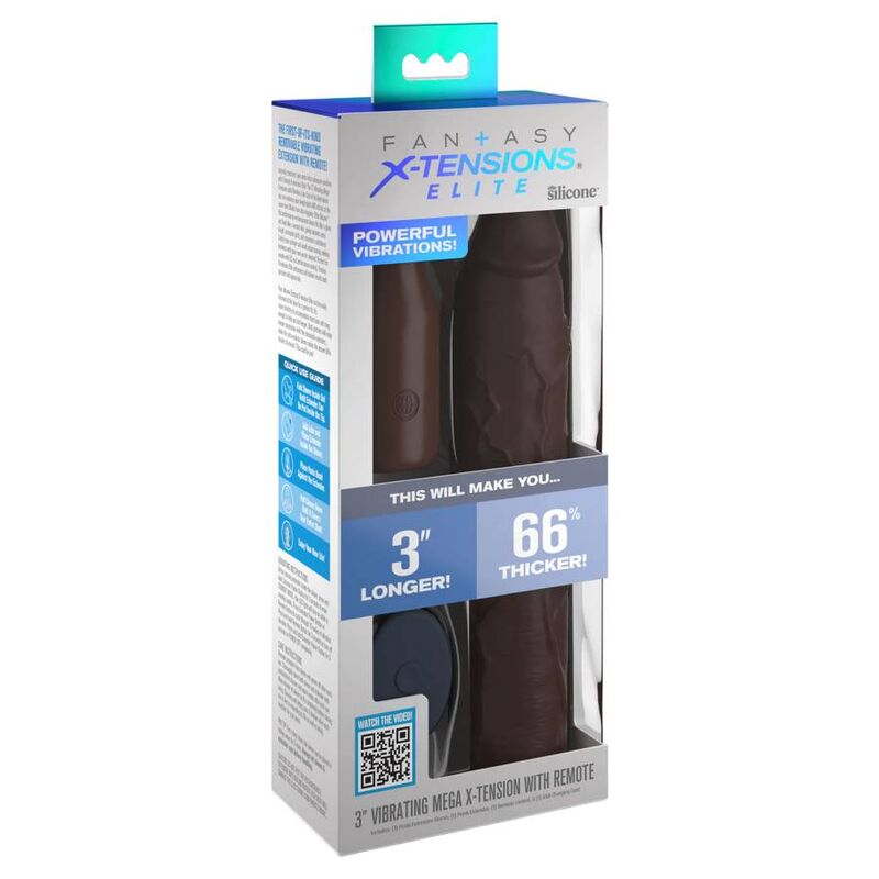 FANTASY X - TENSIONS - PIPEDREAMS SLEEVE 22,86 CM + 7,62 CM PLUG REMOTE BROWN - Amore24
