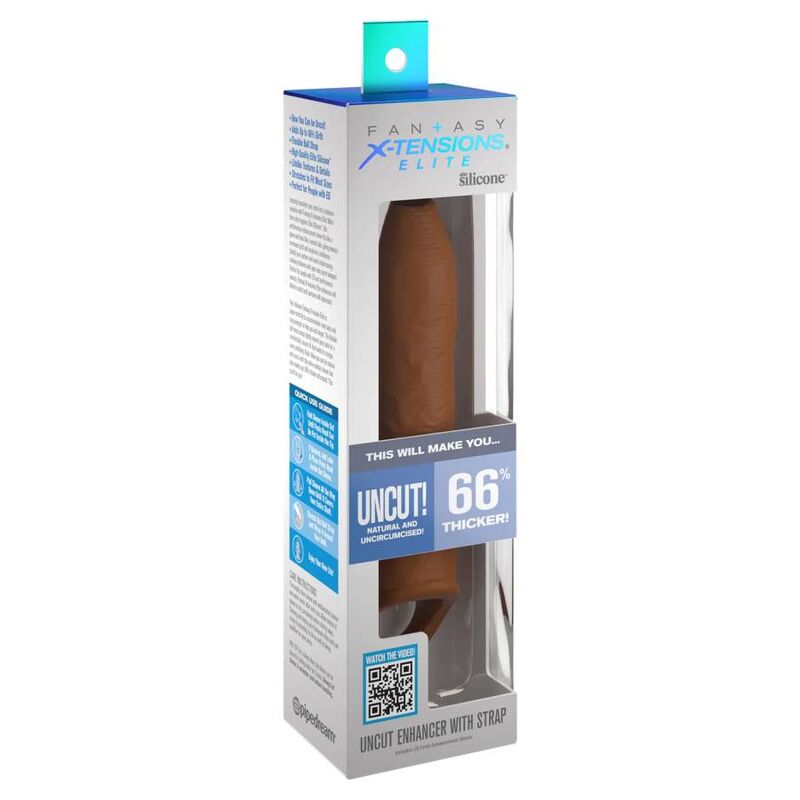 PIPEDREAMS - SLEEVE UNCUT 17,78 CM W STRAP CARAMEL - Amore24