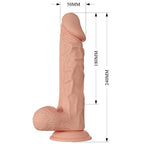 BAILE - BEAUTIFUL ENCOUNTER BURAQ FLEXIBLE REALISTIC DILDO 24 CM NATURAL - Amore24
