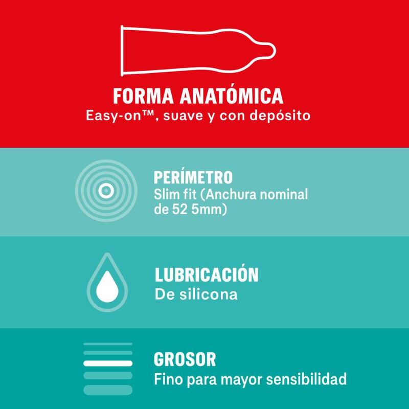 DUREX - SENSITIVO SLIM FIT 10 UNITS - Amore24