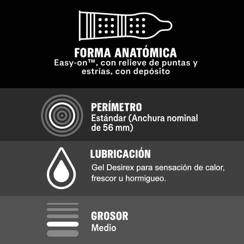 DUREX - INTENSE ORGASMIC 12 UNITS - Amore24