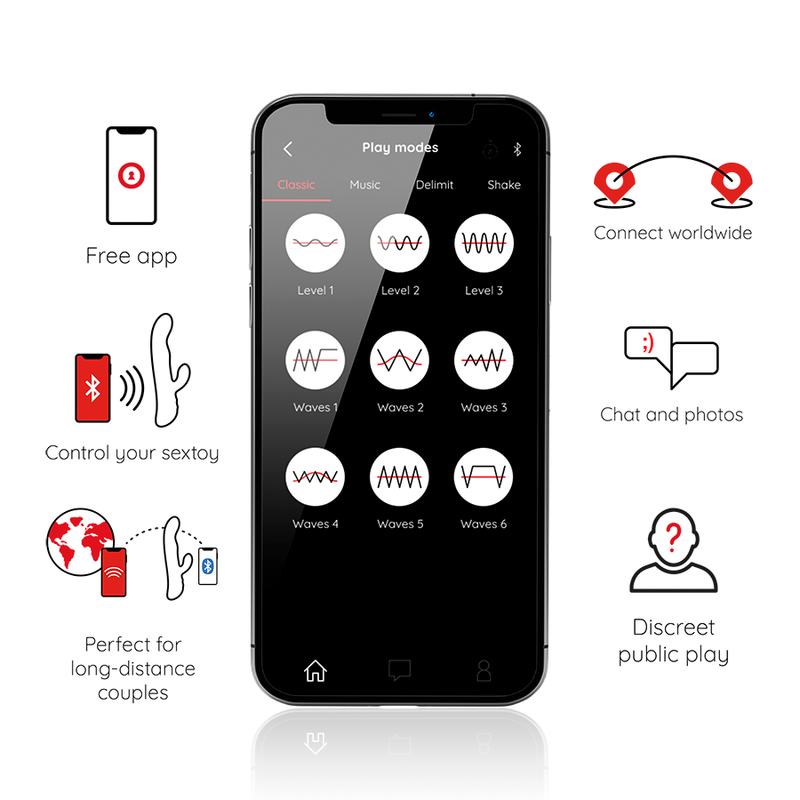 ONINDER - OSLO VIBRATION & ROTATION BLACK - FREE APP - Amore24