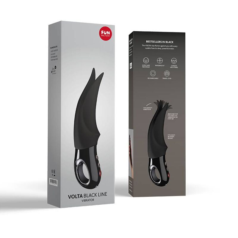FUN FACTORY - VOLTA CLITORAL VIBRATOR BLACK LINE - Amore24