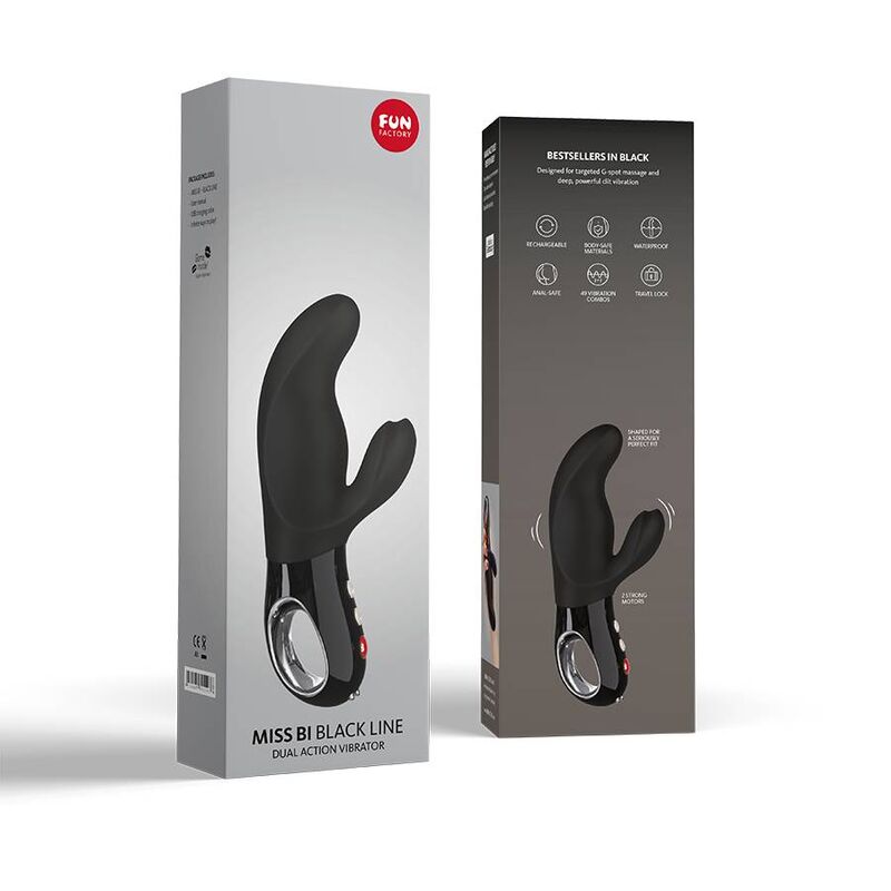FUN FACTORY - MISS BI RABBIT VIBRATOR BLACK LINE - Amore24