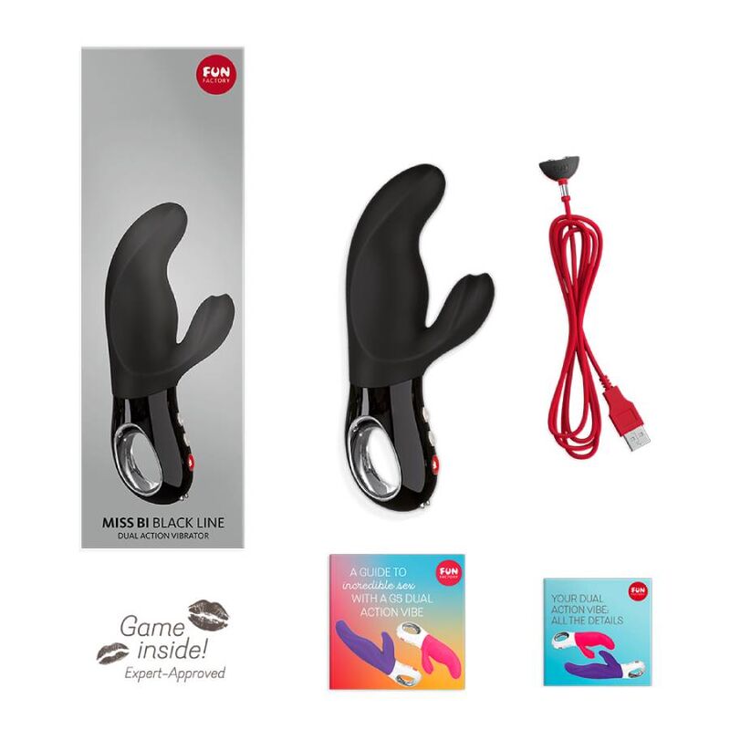 FUN FACTORY - MISS BI RABBIT VIBRATOR BLACK LINE - Amore24