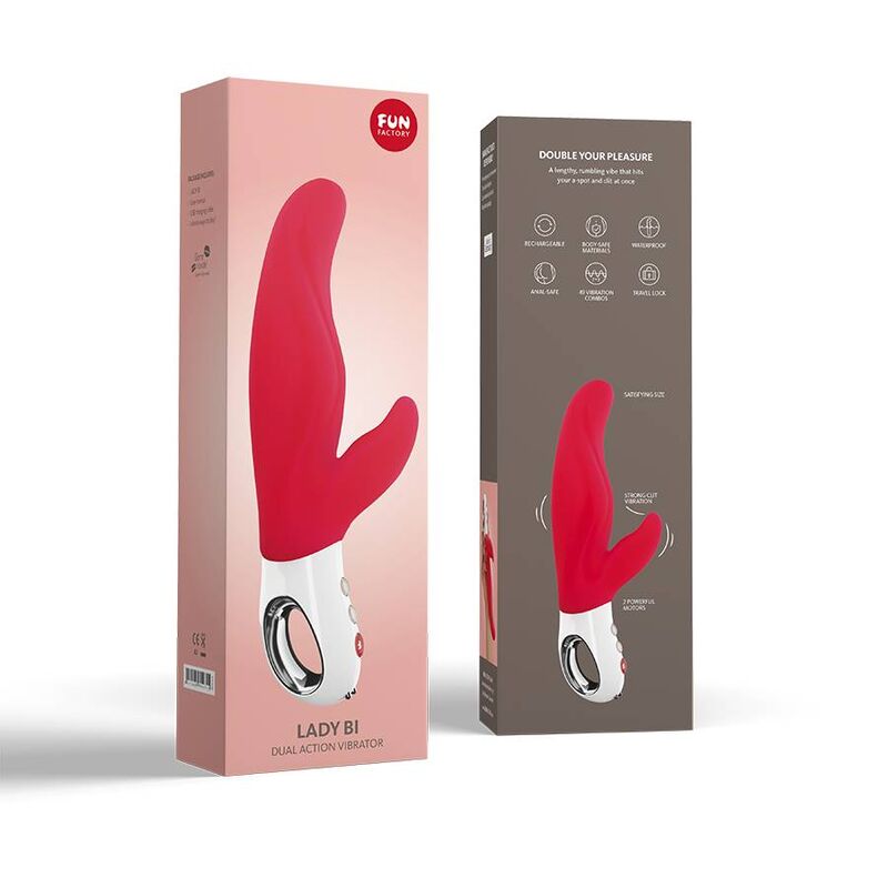 FUN FACTORY - LADY BI DUAL VIBRATOR INDIA RED - Amore24