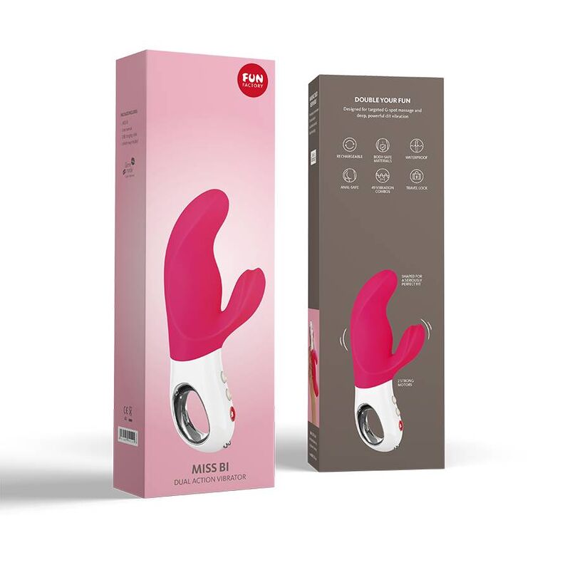 FUN FACTORY - MISS BI DUAL VIBRATOR PINK WHITE - Amore24