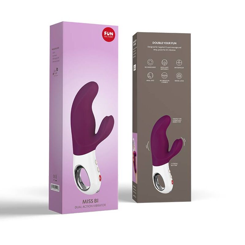 FUN FACTORY - MISS BI DUAL VIBRATOR GRAPE WHITE - Amore24