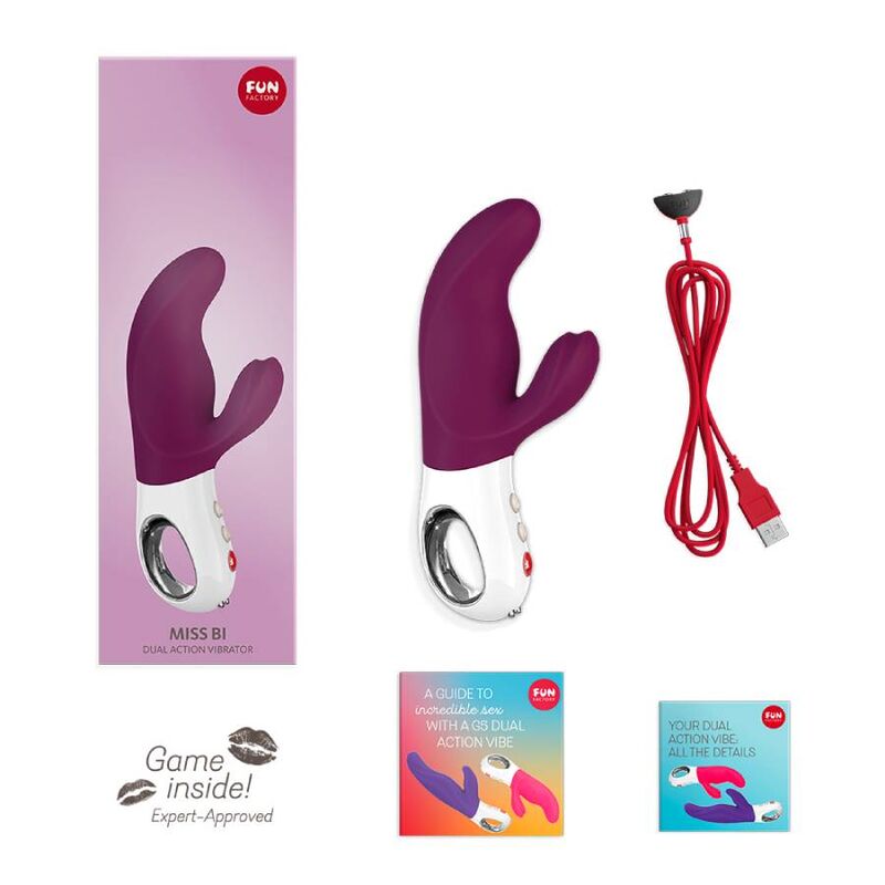 FUN FACTORY - MISS BI DUAL VIBRATOR GRAPE WHITE - Amore24