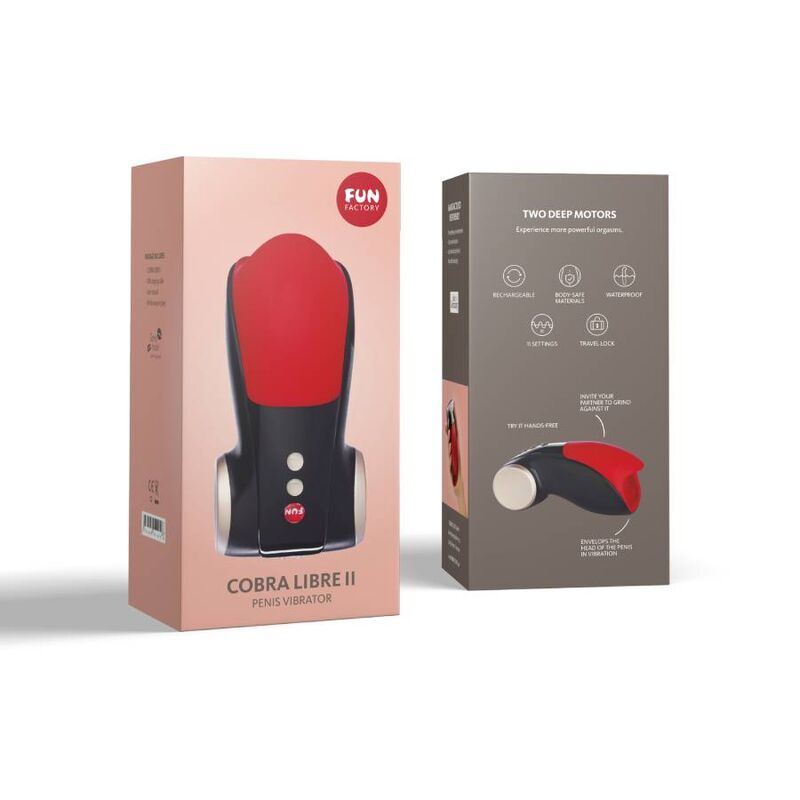 FUN FACTORY - COBRA LIBRE II HEAD OF PENIS STIMULATOR BLACK RED - Amore24