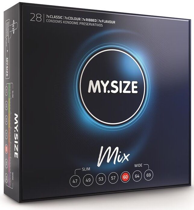 MY SIZE - MIX CONDOMS 60 MM 28 UNITS - Amore24