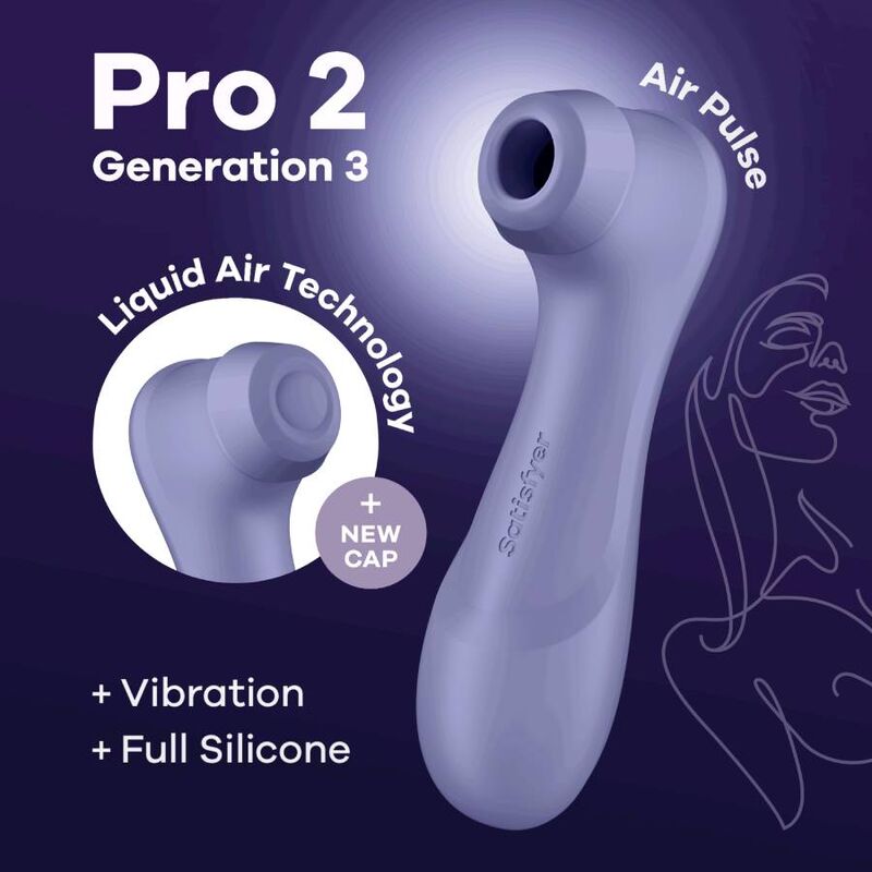 SATISFYER - PRO 2 GENERATION 3 LIQUID AIR TECHNOLOGY LILAC - Amore24