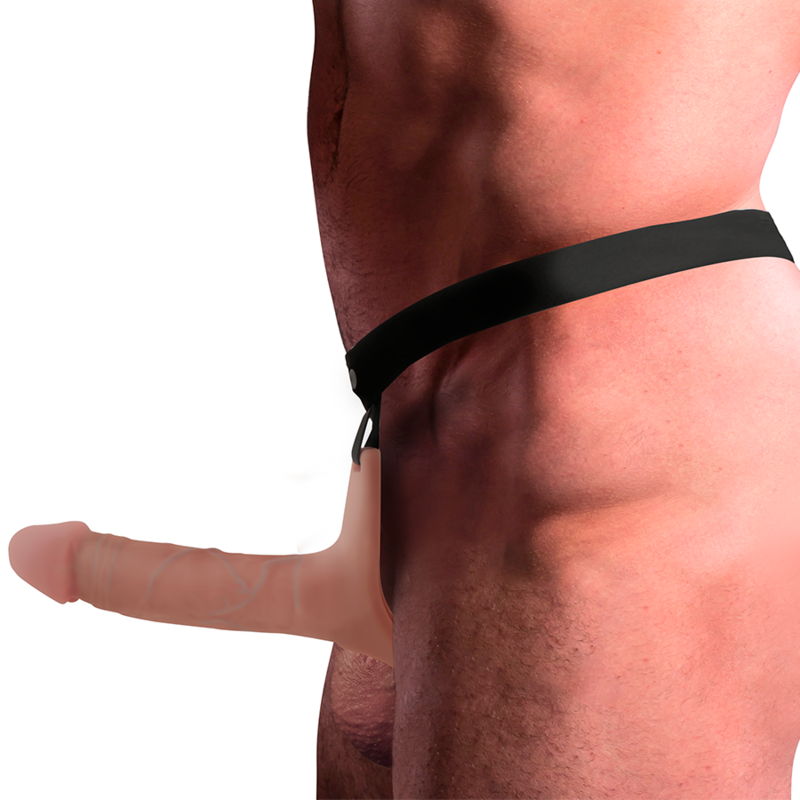INTENSE - HOLLOW HARNESS WITH SILICONE DILDO 16 X 3.5 CM - Amore24