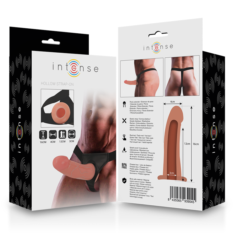 INTENSE - HOLLOW HARNESS WITH DILDO 16 X 3 CM - Amore24