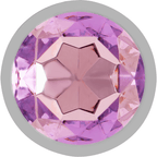 INTENSE - ALUMINUM METAL ANAL PLUG WITH VIOLET CRYSTAL SIZE M - Amore24