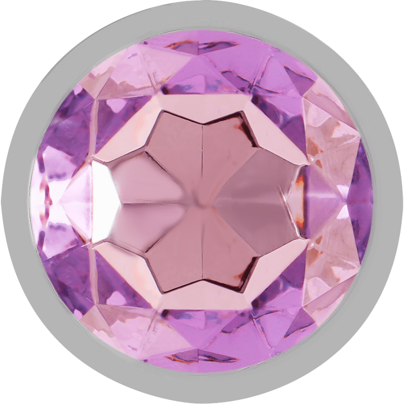 INTENSE - ALUMINUM METAL ANAL PLUG WITH VIOLET CRYSTAL SIZE M - Amore24