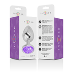 INTENSE - ALUMINUM METAL ANAL PLUG WITH VIOLET CRYSTAL SIZE M - Amore24
