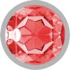 INTENSE - ALUMINUM METAL ANAL PLUG WITH RED CRYSTAL SIZE S - Amore24