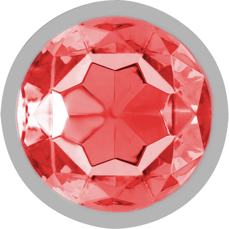 INTENSE - ALUMINUM METAL ANAL PLUG WITH RED CRYSTAL SIZE S - Amore24