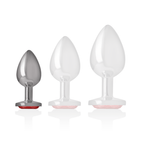 INTENSE - ALUMINUM METAL ANAL PLUG WITH RED CRYSTAL SIZE S - Amore24