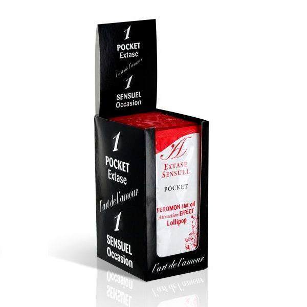 EXTASE SENSUAL - MASSAGE OIL WITH HEAT EFFECT PHEROMONES LOLLIPOP 10 ML - Amore24