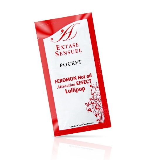 EXTASE SENSUAL - MASSAGE OIL WITH HEAT EFFECT PHEROMONES LOLLIPOP 10 ML - Amore24