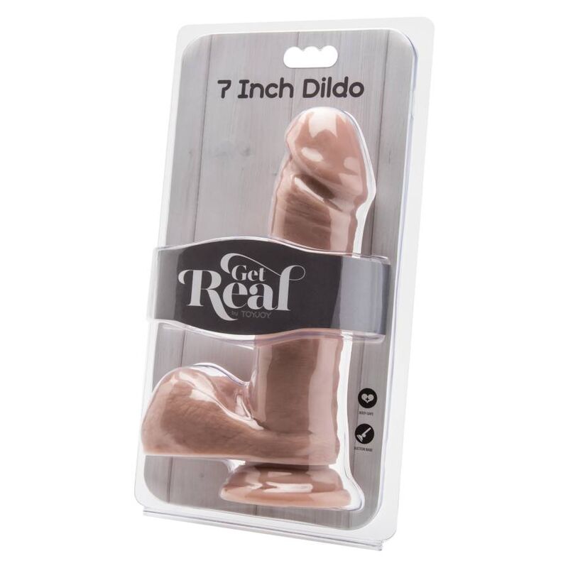 GET REAL - DILDO 18 CM WITH BALLS SKIN - Amore24