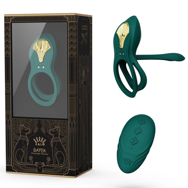 ZALO - BAYEK VIBRATING COUPLES RING GREEN - Amore24